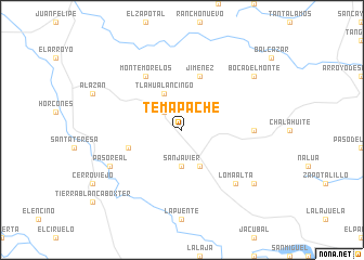 map of Temapache