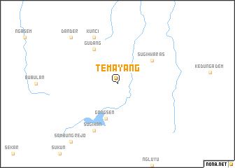 map of Temayang