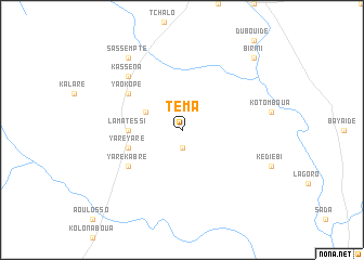 map of Téma