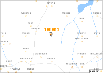 map of Téména