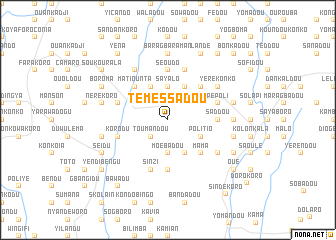 map of Témessadou