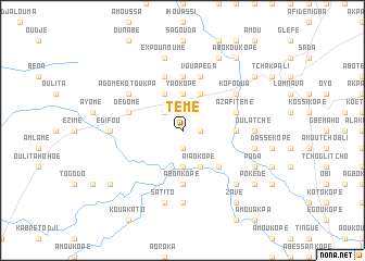 map of Témé