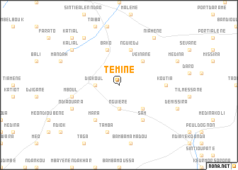 map of Témine