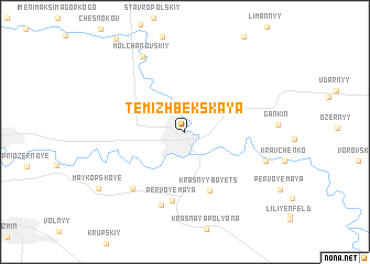 map of Temizhbekskaya