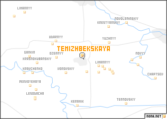map of Temizhbekskaya