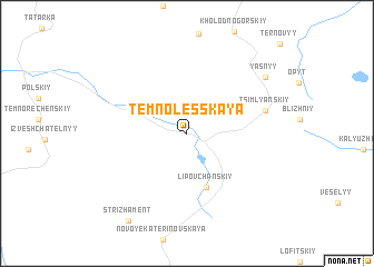 map of Temnolesskaya