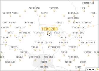 map of Temozón