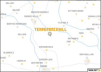 map of Temperance Hill