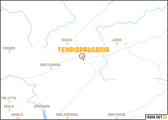 map of Tempio Pausania