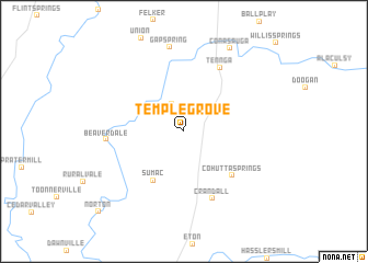 map of Temple Grove