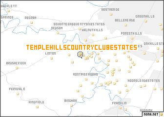 map of Temple Hills Country Club Estates