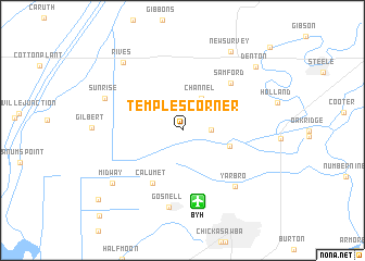 map of Temples Corner