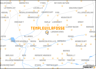 map of Templeux-la-Fosse