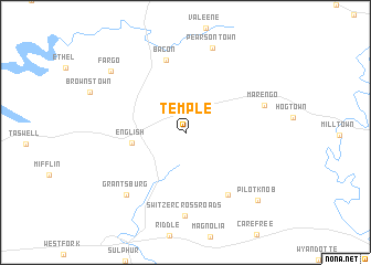 map of Temple