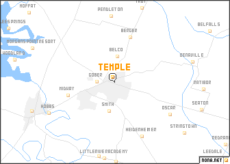 map of Temple