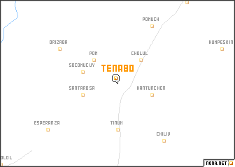 map of Tenabó