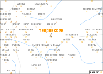 map of Ténanékopé