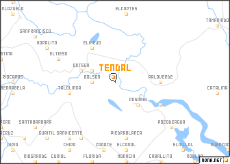 map of Tendal