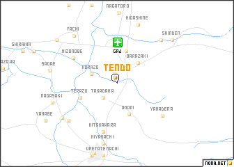 map of Tendō