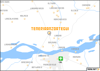 map of Tenería Anzoategui