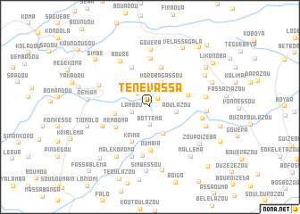 map of Ténévassa