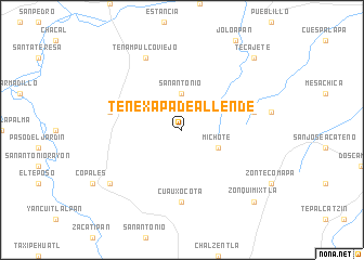 map of Tenexapa de Allende