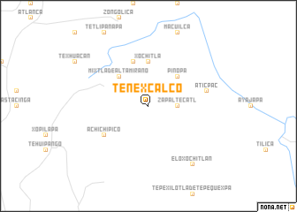 map of Tenexcalco