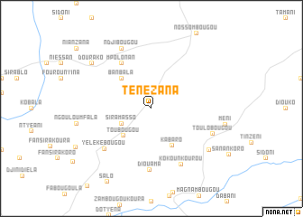 map of Ténézana