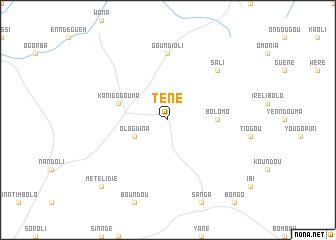 map of Téné