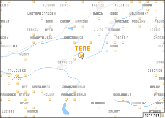 map of Těně