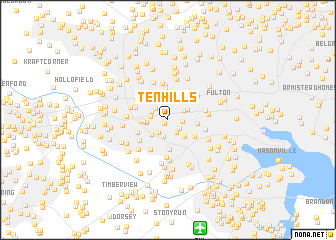 map of Ten Hills