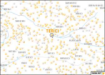 map of Tenići