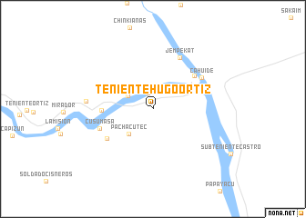map of Teniente Hugo Ortiz