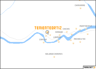 map of Teniente Ortiz