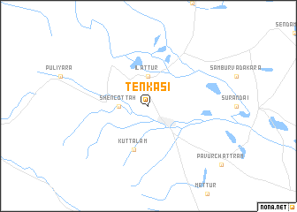 map of Tenkāsi