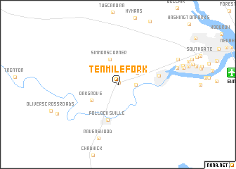 map of Tenmile Fork