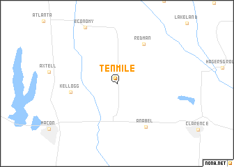 map of Ten Mile