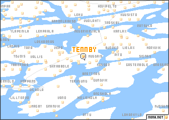 map of Tennby