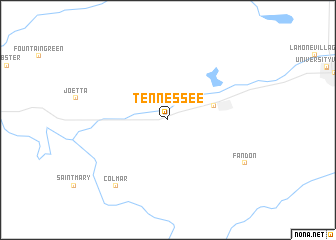 map of Tennessee