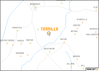 map of Tennille