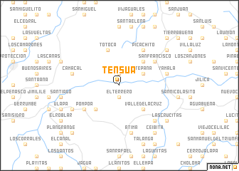 map of Tensúa