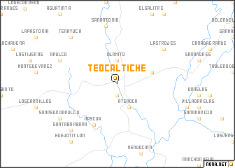 map of Teocaltiche