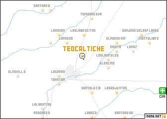 map of Teocaltiche