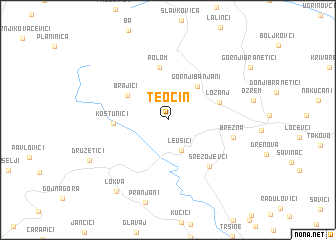 map of Teočin