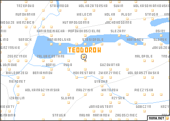 map of Teodorów