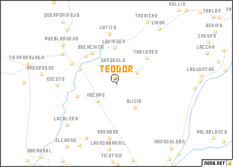 map of Teodor