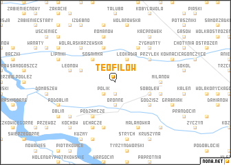 map of Teofilów