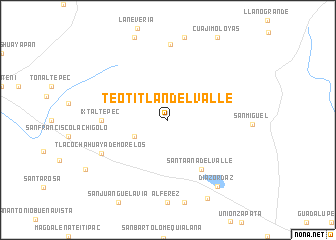 map of Teotitlán del Valle