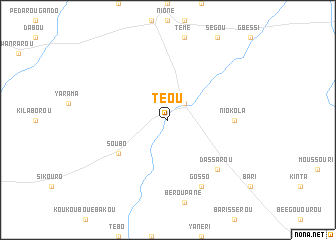 map of Téou