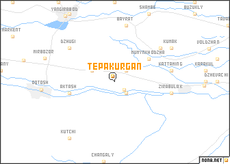 map of Tepa-Kurgan